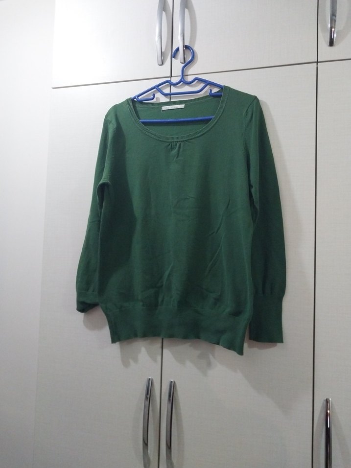 Yeşil Kadın Triko Uzun Kollu Kazak - Görsel 4