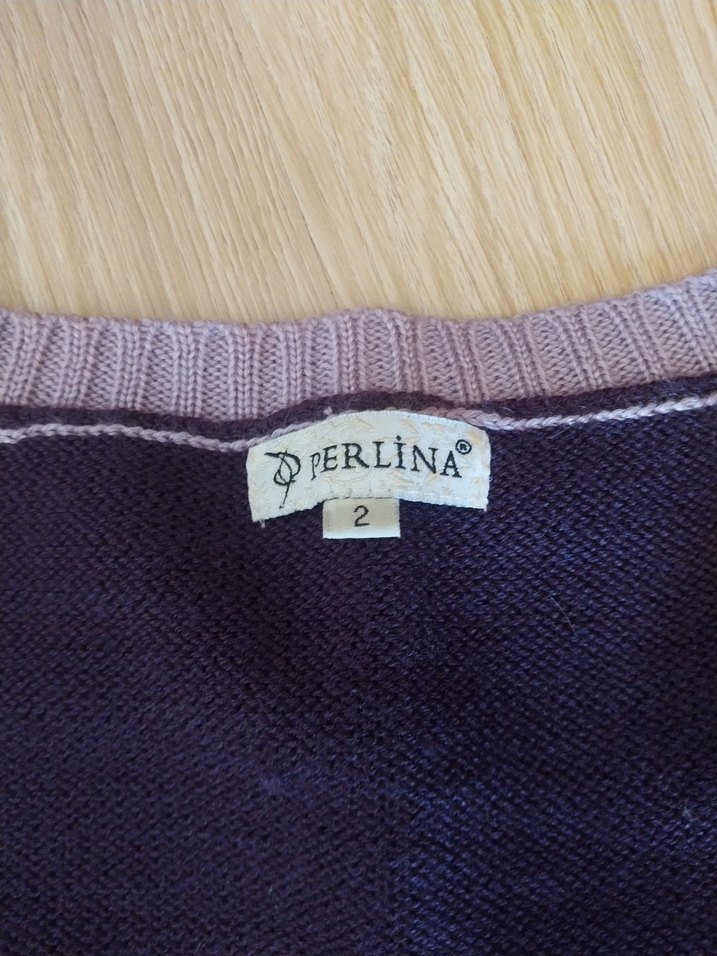 Bohem Tarz Mor Midi Triko Kazak - Görsel 2