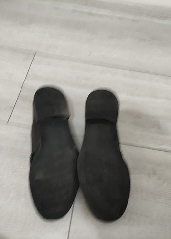 37 Beden Altın Tokalı Siyah Kadın Stiletto Loafer