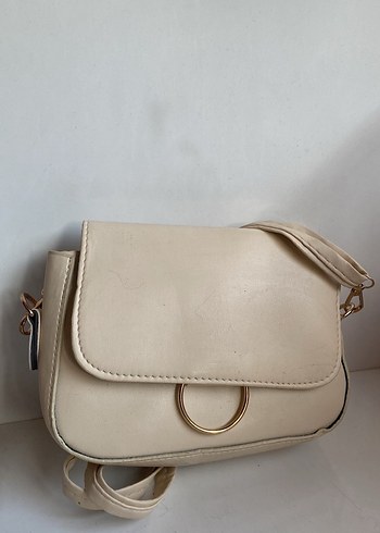 Zincir Detaylı Altın Renk Kadın El Çantası - Görsel 17