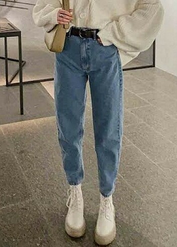 Mom Jean yüksek bel