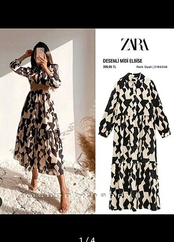 Zara model poplin elbise 
