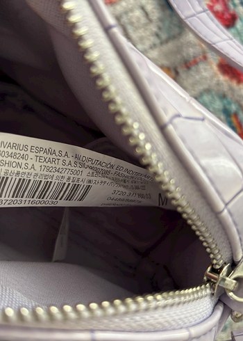 Mor Deri Yılan Desenli Kadın Çanta - Görsel 3