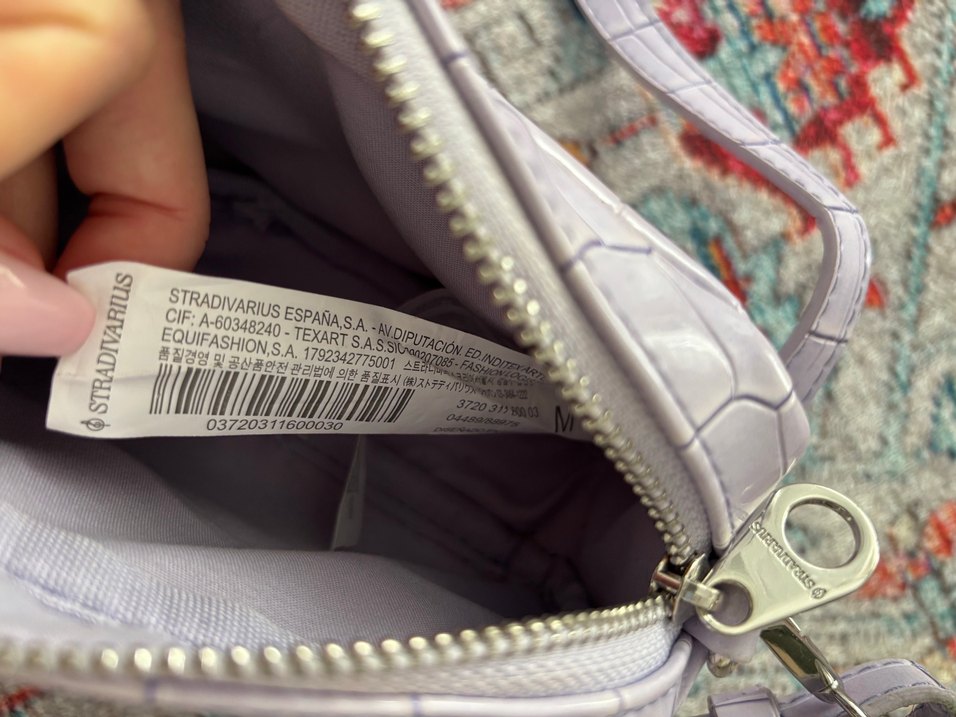 Mor Deri Yılan Desenli Kadın Çanta - Görsel 3