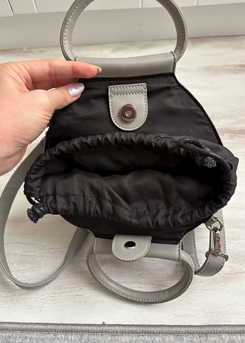 Gri Deri Kadın Çanta - Görsel 7