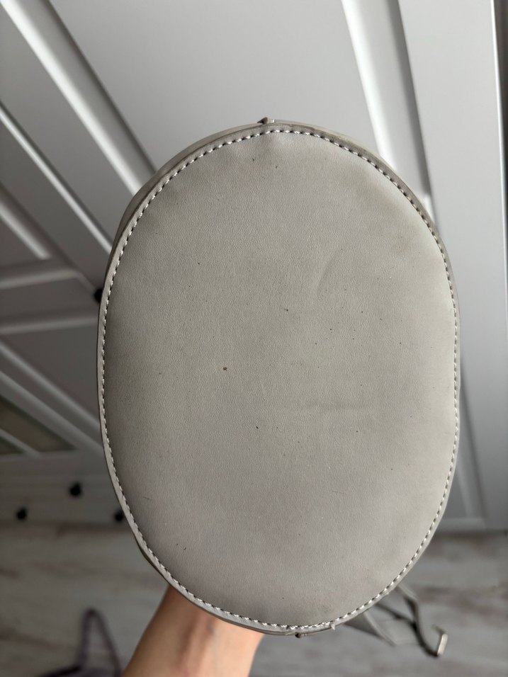 Gri Deri Kadın Çanta - Görsel 5