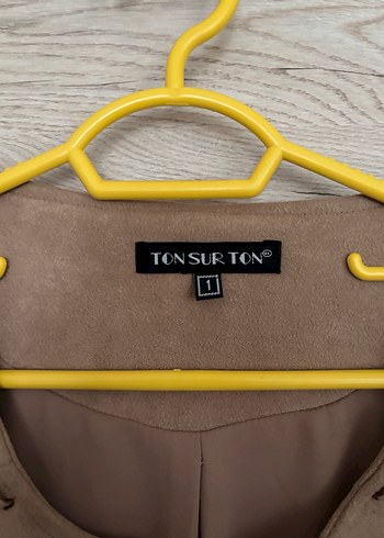 Bej Süet Kadın Midi Ceket - Görsel 2