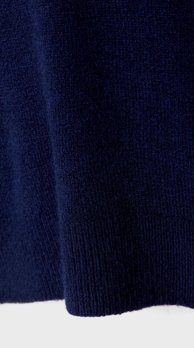 Kadın Lacivert Uzun Kollu Triko Kazak - Görsel 3