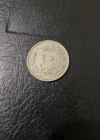 1327/6 5. Mehmed reşat tuğralı güllü 20 para