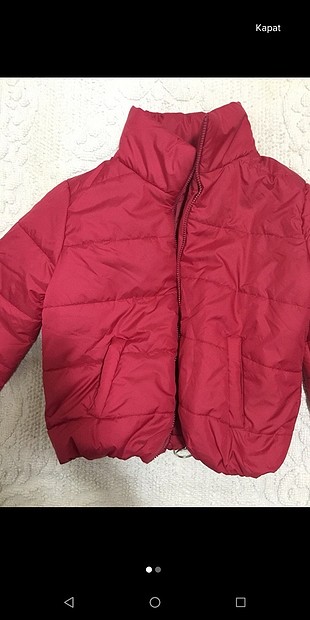 kırmızı puffy puffer mont