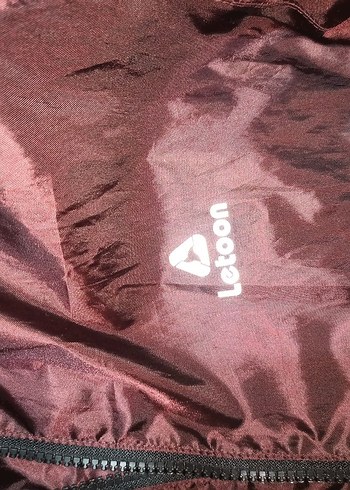 Bordo Fermuarlı Kadın ceket yağmurluk - Görsel 4