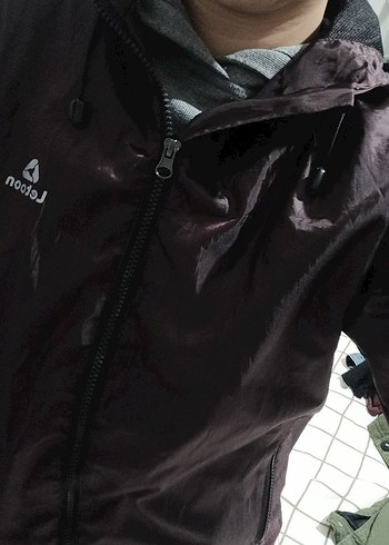 Bordo Fermuarlı Kadın ceket yağmurluk - Görsel 10