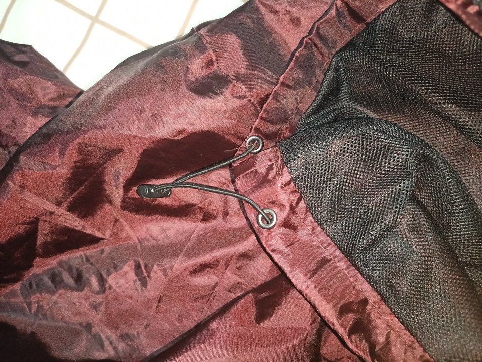 Bordo Fermuarlı Kadın ceket yağmurluk - Görsel 2