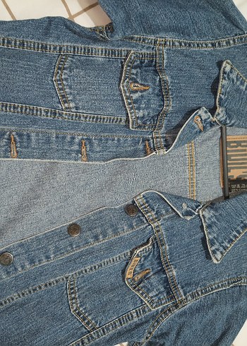 Düğmeli Mavi Kadın Denim Ceket - Görsel 8