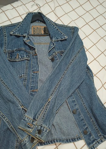 Düğmeli Mavi Kadın Denim Ceket - Görsel 6