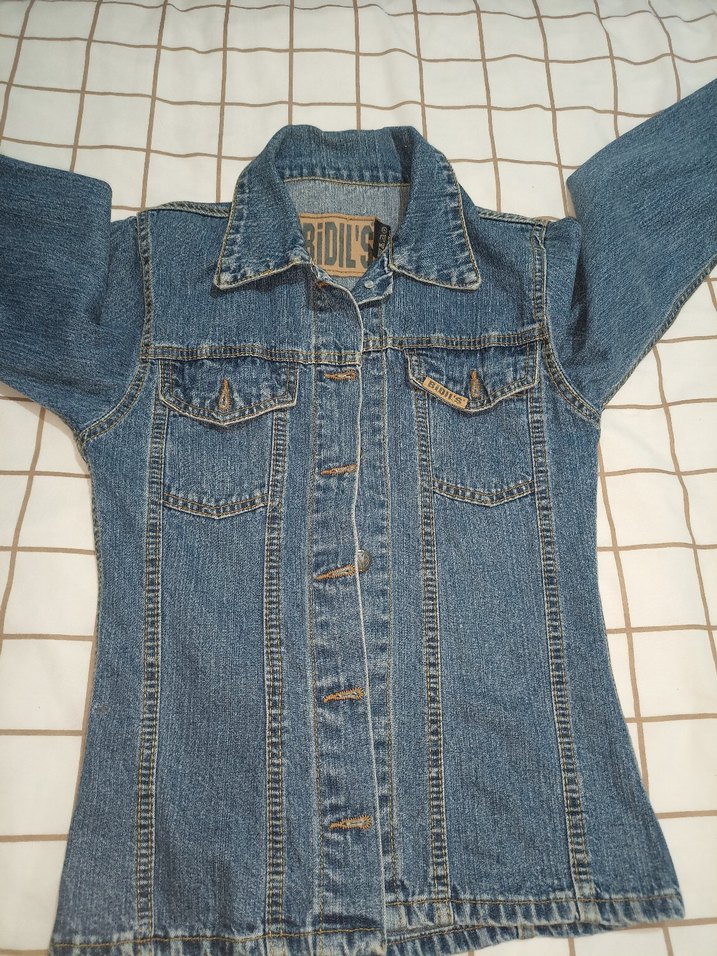 Düğmeli Mavi Kadın Denim Ceket - Görsel 2