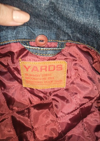 Bordo Astarlı Düğmeli Kadın Kot Ceket - Görsel 2