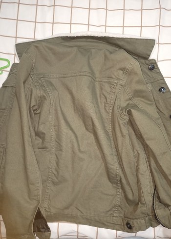 Düğmeli Regular Fit unisex haki yeşili Ceket - Görsel 4