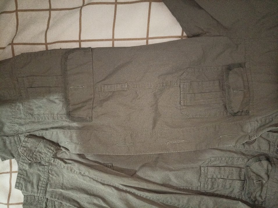 Gri Keten Düğmeli Midi Ceket - Görsel 2