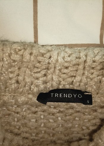 Bej Bohem Tarzı Örgü Kadın Kazak, süveter - Görsel 4