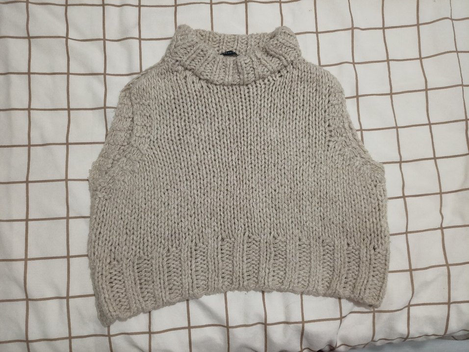 Bej Bohem Tarzı Örgü Kadın Kazak, süveter - Görsel 5