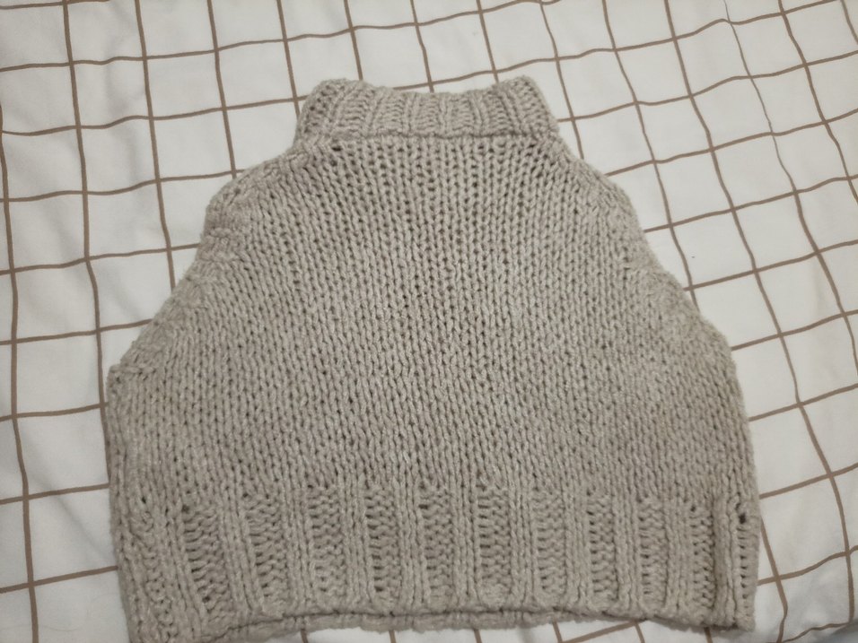 Bej Bohem Tarzı Örgü Kadın Kazak, süveter - Görsel 2