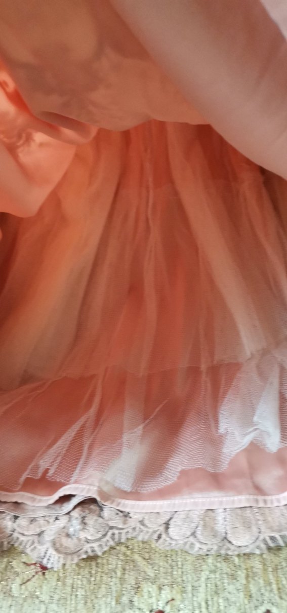 Pembe Dantel Uzun Kollu Bohem Gelinlik - Görsel 3