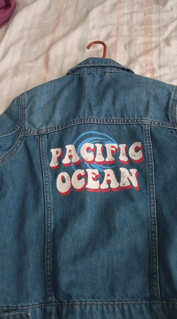 Düğmeli Mavi Kolsuz Denim Ceket - Görsel 3