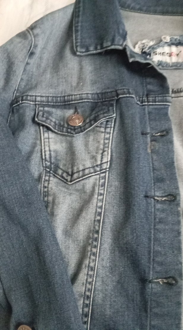 Düğmeli kot Denim Ceket - Görsel 3