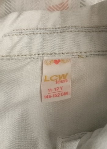 Kızlar için Beyaz Denim Düğmeli Yelek - Görsel 3