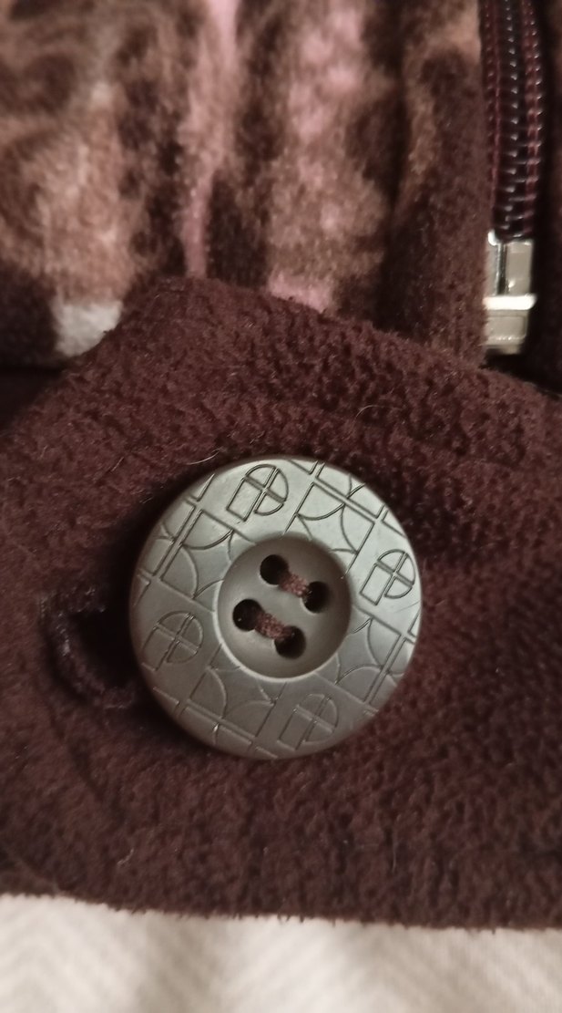 Düğmeli Kahverengi Desenli Kadın Ceket - Görsel 3