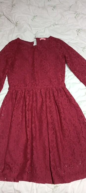 Bordo elbise
