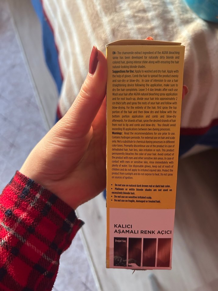 Agiva Doğal Renk Saç Açıcı Sprey - Görsel 2