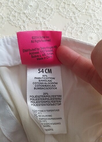 12+ Yaş, > 23 cm Beden beyaz Renk Şapka 
