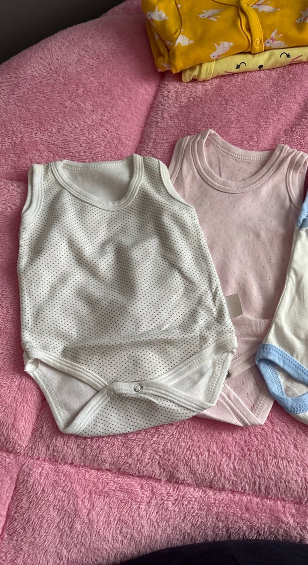 Bebek Kız Askılı Örme Baskılı Çıtçıtlı Body - Görsel 3