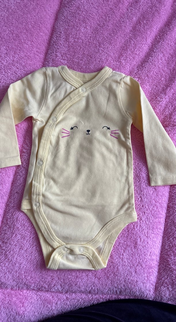 Sarı Uzun Kollu Bebek Body - Görsel 2