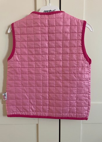 Kız Çocuk Düğmeli Pembe Yelek - Görsel 3