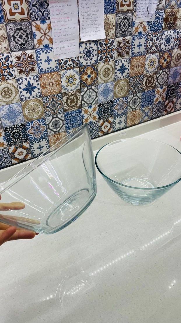 Şeffaf Cam Salata Kasesi 2'li Set - Görsel 4