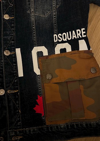 DSQUARE Baskılı Rahat Kesim Kot Ceket - Görsel 3