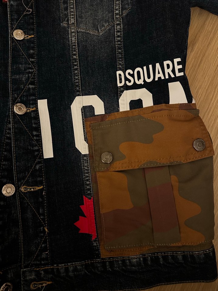 DSQUARE Baskılı Rahat Kesim Kot Ceket - Görsel 3