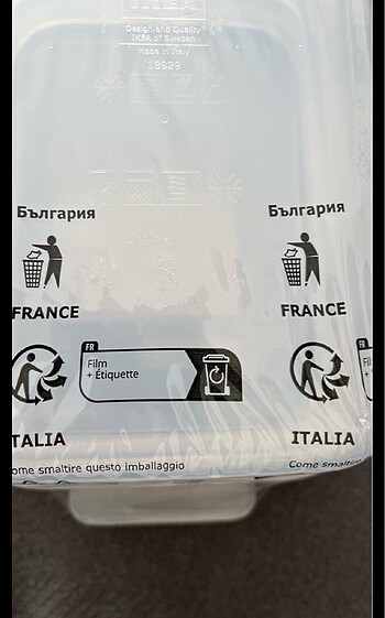  Beden beyaz Renk Ikea 3 lü saklama kabı sıfır 1lt