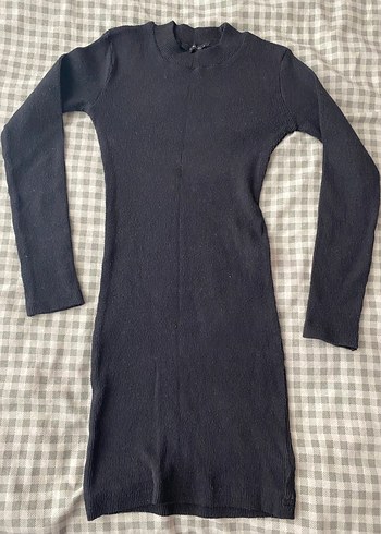 Siyah Uzun Kollu Mini Elbise - Görsel 2