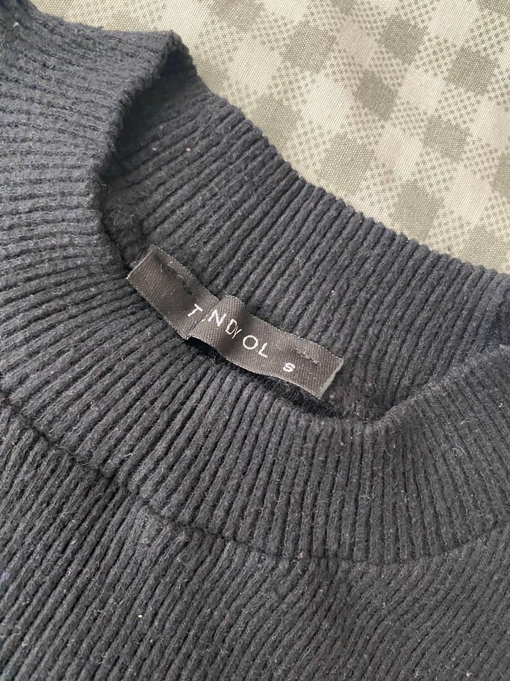 Siyah Uzun Kollu Mini Elbise - Görsel 4