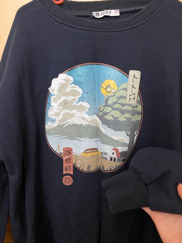 Mavi Baskılı Rahat Kesim Kadın Sweatshirt - Görsel 2