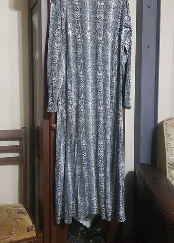 Gri Yılan Desenli Hamile Tuniği - Görsel 4