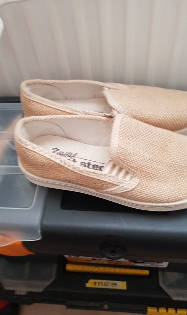 Camel Renkli Baskılı Kadın Dolgu Topuk Ayakkabı - Görsel 2