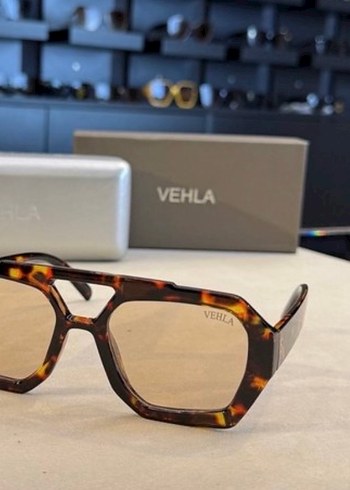 Büyük Retro Kahverengi Şeffaf Gözlük - Görsel 2