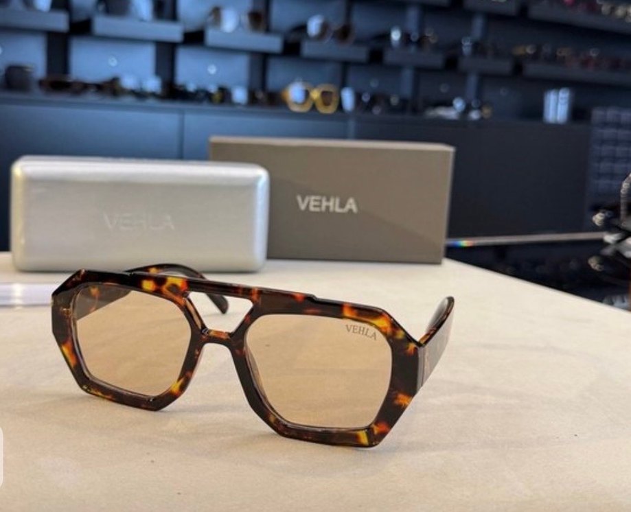 Büyük Retro Kahverengi Şeffaf Gözlük - Görsel 2