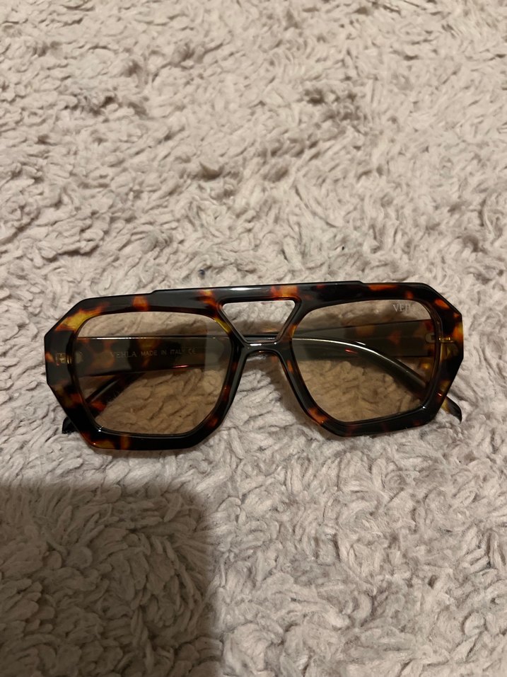 Büyük Retro Kahverengi Şeffaf Gözlük - Görsel 3