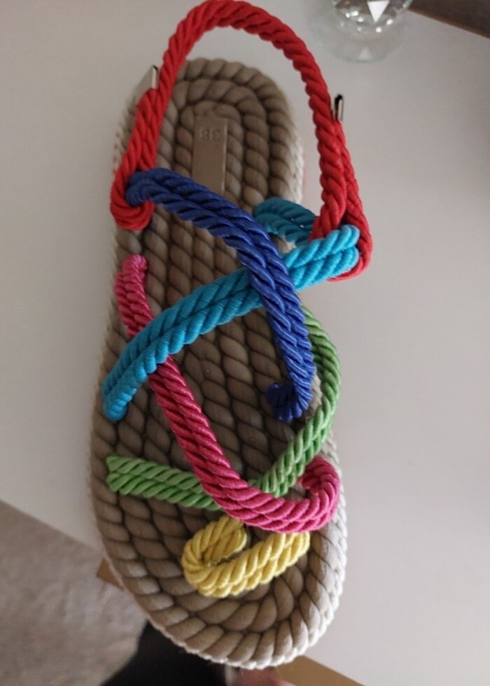 Hasır sandalet - Görsel 4